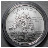 Canada $20 for $20 series 2014 Bobcat