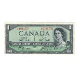 1954 Canada $1  Banknote Devils Face