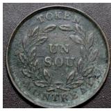 Cda Token LC-33A1 Montreal Un Sou Penny Token Br70