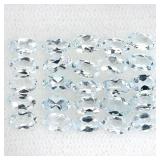 Oval Cut Natural Nice Blue Aquamarine Unheated Lot