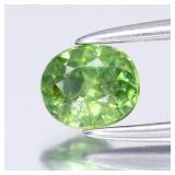 0.36ct 4.5x4mm Oval Brilliant Natural Green Demant
