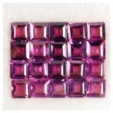 Square Cut Natural Pink Raspberry Rhodolite Garnet