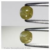 0.53ct Round Cabochon Natural Green Cat's Eye Chry