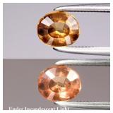 0.75ct 6.2x5.3mm Oval Natural Color Change Garnet