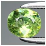 0.44ct 5x4mm Oval Brilliant Natural Green Demantoi