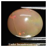 5.51ct 14.5x12mm Oval Cabochon Natural Opal - Colo