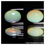 3.22ct Oval Cabochon Natural White Opal - Color Fl