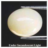 4.02ct 12x10mm Oval Cabochon Natural White Opal -