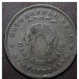 Canada NF-1C1 1846 Rutherford Harbour Grace Token