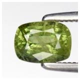 0.77ct 5.8x4.3mm Cushion Natural Green Sapphire -