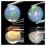 0.68ct 6.5mm Round Cab Natural White Opal - Color