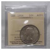 ICCS Canada Fifty Cents 1954 AU-55