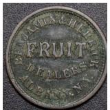 USA Civil War Token 1863 Fruit Dealers 427 Broadwa