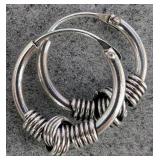 Silver Hoop Earrings Retail Value $30