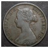 Nova Scotia One Cent 1861 Large Rosebud