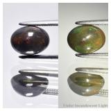 0.85ct 8x6mm Oval Cabochon Natural Black Opal - Co
