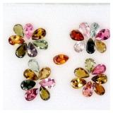 Pear Natural Unheated Multi Color Tourmaline 29pcs