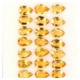 Pear Cut Natural Unheated Yellow Citrine Brazil 21