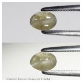 0.50ct Oval Cabochon Natural Green Cat's Eye Chrys