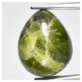 9.95ct 14.5x11.8mm Pear Cabochon Natural Green Ido