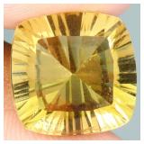 Cushion Concave Cut Natural Top Yellow Citrine 7.2