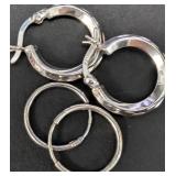 Silver Lots Of 2 Earrings Retail Value $50