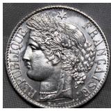 France 1 Franc 1872A Brilliant Uncirculated
