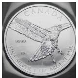 Canada $5 Silver Bullion 2015 Red Tailed Hawk  Sea