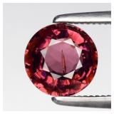 1.08ct 6.2mm Round Natural Purplish Pink Rhodolite