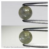 0.57ct Round Cabochon Natural Green Cat's Eye Chry