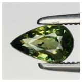 0.57ct 6.4x3.8mm Pear Natural Green Sapphire - Unh