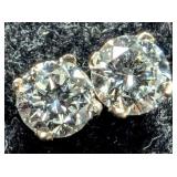 14K Gold LAB DIAMOND  0.32ct EARRING Retail value