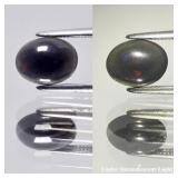 0.77ct 8x6.2mm Oval Cabochon Natural Black Opal -