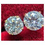 APPR $580 14K Gold Lab Diamond 0.5ct Earring