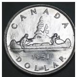 Canada Silver Dollar 1951 SWL