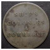 Cda Token PE-10-10A Ships Colonies & Commerce Toke