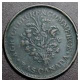 Cda Token LC-24A Montreal Bouquet Un Sou Half Penn