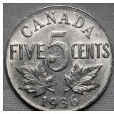 Canada 5 Cents 1936