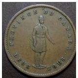 Cda Token PC-4 Quebec Bank Deux Sous 1852 Penny Br