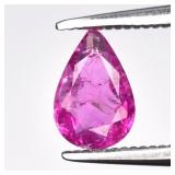 0.41ct 6.5x4.3mm Pear Natural Pink Tourmaline - Un