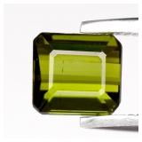 0.79ct 5.2x4.8mm VS Octagon Natural Green Tourmali