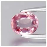 0.37ct 4.5x3.8mm VS Oval Natural Pink Malaya Garne