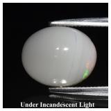 1.61ct Oval Cabochon Natural Color Play Coober Ped