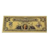 24k Gold Foil Donald Trump US $2 Banknote