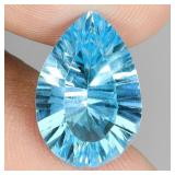 Pear Concave Cut Natural Top Swiss Blue Topaz 7.96