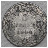German States Bavaria 1844  3 Kreuzer