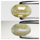 0.53ct Oval Cabochon Natural Green Cat's Eye Chrys