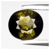 1.02ct 6.5x6mm Oval Natural Green Tourmaline - Unh