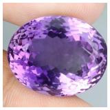 Oval Cut Natural Unheated Purple Amethyst Uruguay