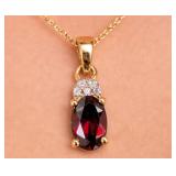 Silve Garnet App 0.5ct Pendant